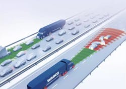 The company stated that ZF's OnGuardACTIVE applies partial braking in response stationary objects, higher deceleration, and better object detection than its previous OnGuard system. The company stated that ZF's OnGuardACTIVE applies partial braking in response stationary objects, higher deceleration, and better object detection than its previous OnGuard system.