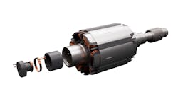 ZF developed this alternative e-drive, which it said is the world’s most compact and torque-dense e-motor without magnets and rare earth metals. ZF developed this alternative e-drive, which it said is the world’s most compact and torque-dense e-motor without magnets and rare earth metals.