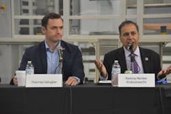 Committee chairman, Rep. Mike Gallagher (R-Wis.), looks on as its ranking member, Rep. Raja Krishnamoorthi (D-Ill.), says that China &apos;never intended to follow the rules&apos; of fair trade.