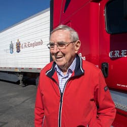 Gene England drove more than 5 million safe miles for his family fleet. Gene England drove more than 5 million safe miles for his family fleet.