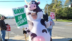 Picket line outside Mack facilities in Hagerstown, Maryland. Picket line outside Mack facilities in Hagerstown, Maryland.