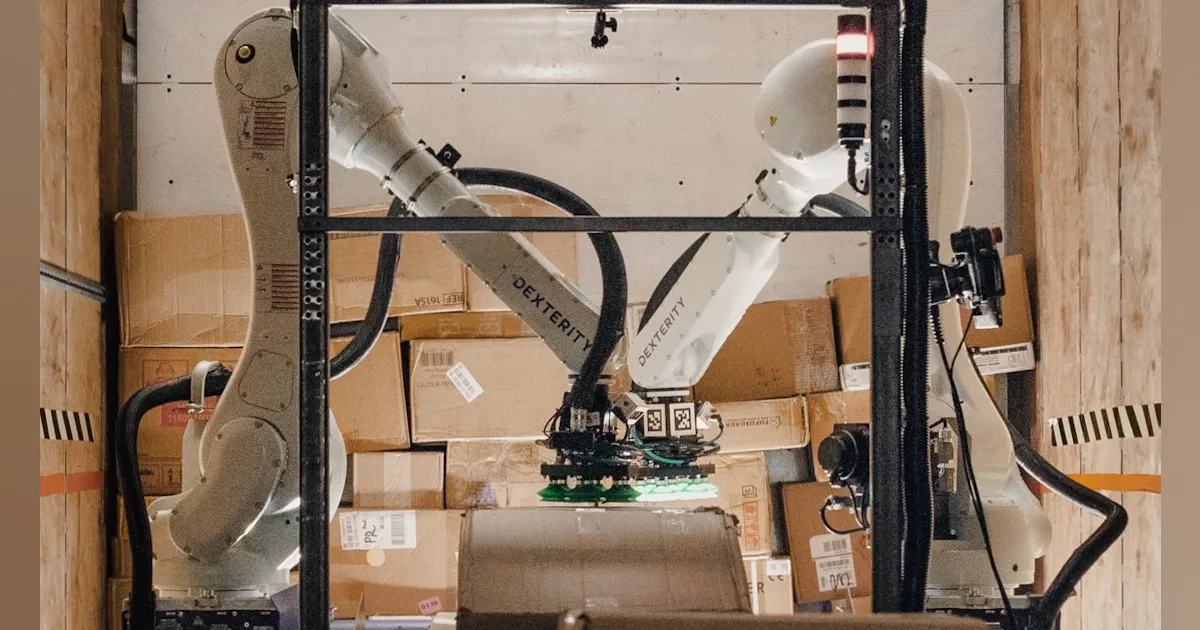 Trailer Loading System Robotics FedEx tests Dexterity AI’s robotic trailer loading tech | FleetOwner