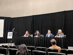 Panelists at ATA MC&E discuss the need for infrastructure and continued development of alternative fuel sources. Panelists at ATA MC&E discuss the need for infrastructure and continued development of alternative fuel sources.