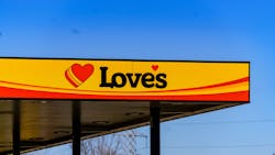 Love's donation to Operation Homefront coincides with Veterans Day. Love's donation to Operation Homefront coincides with Veterans Day.