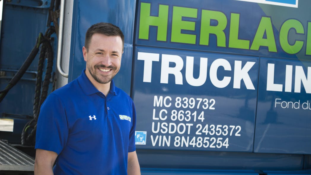 Tom Herlache, owner and president of Herlache Truck Lines.