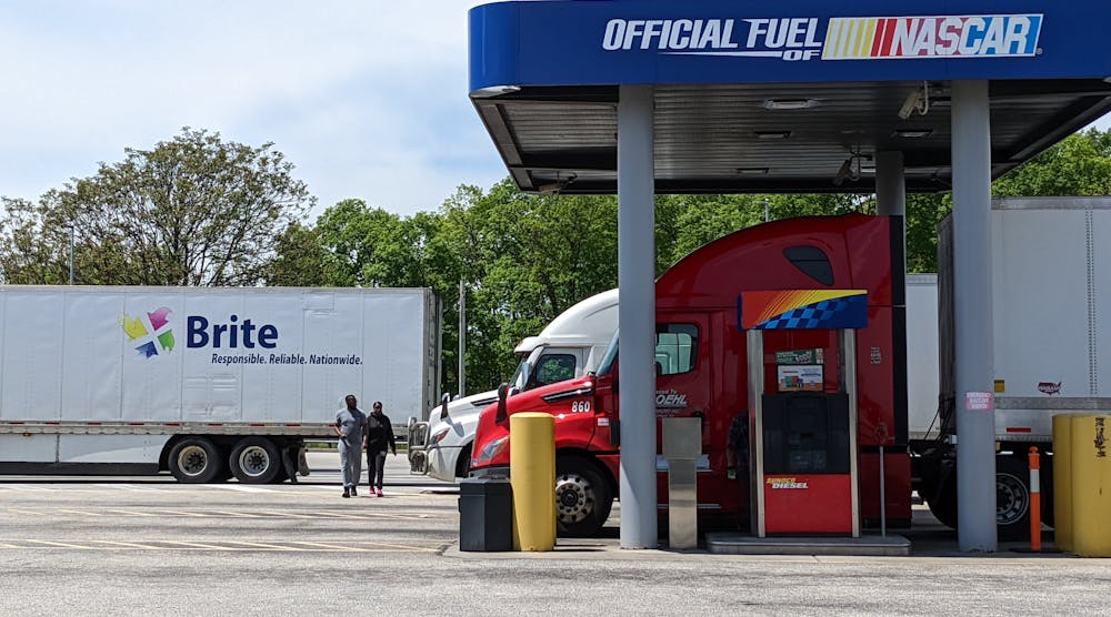 Pennsylvania Turnpike truck refueling