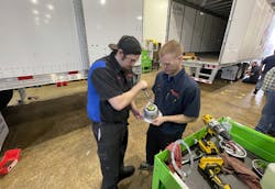 Ozark technicians currently are retrofitting the company's 2,300 dry van trailers with MTIS systems. Ozark technicians currently are retrofitting the company's 2,300 dry van trailers with MTIS systems.