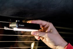 The Canopy Pickup Cam easily installs in the back window of a pickup truck. The Canopy Pickup Cam easily installs in the back window of a pickup truck.