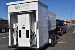 Among the early customers for the Mack MD Electric, mobile charging provider EV Power Pods will mount one of its stations to the truck chassis.