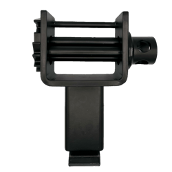The Kinedyne inward offset stake pocket winch is made from heat-treated steel, which is coated in a sleek black powder coating. The Kinedyne inward offset stake pocket winch is made from heat-treated steel, which is coated in a sleek black powder coating.