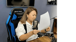 Ardak Alimakanova recorded audio in Russian as part of a nationwide project to ensure people with disabilities have equal access in public places.