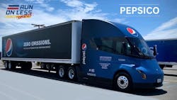 During NACFE's range test of a PepsiCo Tesla Semi traveled 410 miles on one charge and 1,076 miles in a day. During NACFE's range test of a PepsiCo Tesla Semi traveled 410 miles on one charge and 1,076 miles in a day.