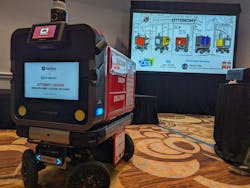 Ottonomy&apos;s Ottobot is an autonomous delivery robot.
