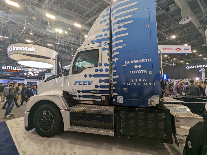 Kenworth T680 FCEV is powered by Toyota fuel cell technology.