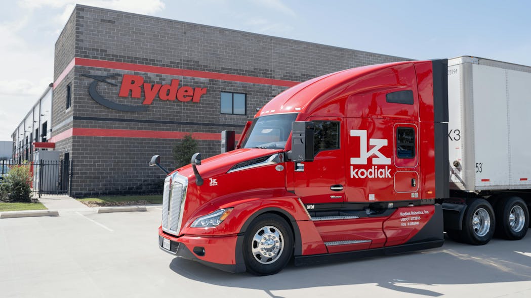Kodiak and Ryder have opened up a truckport in Houston for autonomous trucking operations to serve freight lanes extending to Dallas and Oklahoma City.