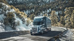 New Volvo VNL 860 long-haul tractor-trailer. New Volvo VNL 860 long-haul tractor-trailer.