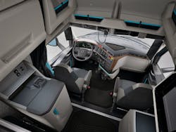 VTNA looked to create more comfort and a &apos;home away from home&apos; inside the cab of the new VNL. This is a look inside the VNL 860 model.