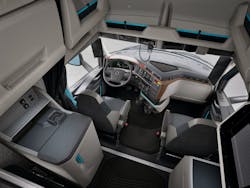 VTNA looked to create more comfort and a 'home away from home' inside the cab of the new VNL. This is a look inside the VNL 860 model. VTNA looked to create more comfort and a 'home away from home' inside the cab of the new VNL. This is a look inside the VNL 860 model.