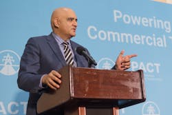 Shailen Bhatt, Federal Highway Administration administrator, speaks during the PACT coalition launch event at the National Press Club in Washington, D.C., on Jan. 30. Shailen Bhatt, Federal Highway Administration administrator, speaks during the PACT coalition launch event at the National Press Club in Washington, D.C., on Jan. 30.