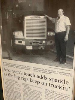 Donel 'Buddy' Whiting demonstrates his Smart Wash Supra system in a newspaper article. Donel 'Buddy' Whiting demonstrates his Smart Wash Supra system in a newspaper article.