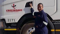 Jo-ann is still completing her driver training but wants to start her own truck driving school. Jo-ann is still completing her driver training but wants to start her own truck driving school.