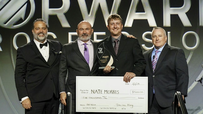 Nate Morris of De Pere, Wisconsin’s Transport Refrigeration (second from right) is the winner of Thermo King’s inaugural Top Tech Dealer Technician competition.