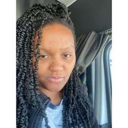 Meridy drives for Angie’s Transportation out of St. Louis, Missouri. Meridy drives for Angie’s Transportation out of St. Louis, Missouri.