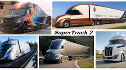Five teams participated in SuperTruck 2: Cummins Inc. &amp; Peterbilt, Daimler Truck North America, Volvo Trucks, Navistar and PACCAR Inc.