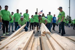 Last June, more than 200 Bendix employees pitched in to build the walls of two houses for Ohio families in need. The construction project took place at Bendix’s Avon headquarters, in collaboration with two Habitat for Humanity Ohio affiliates: Habitat for Humanity in Wayne County and Habitat for Humanity of Champaign County as well as Help Build Hope. Last June, more than 200 Bendix employees pitched in to build the walls of two houses for Ohio families in need. The construction project took place at Bendix’s Avon headquarters, in collaboration with two Habitat for Humanity Ohio affiliates: Habitat for Humanity in Wayne County and Habitat for Humanity of Champaign County as well as Help Build Hope.