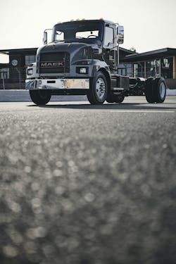 Mack MD Electric is available in Class 6 and Class 7 ratings, like its diesel version. It is the OEM's second battery-electric truck model. Mack MD Electric is available in Class 6 and Class 7 ratings, like its diesel version. It is the OEM's second battery-electric truck model.