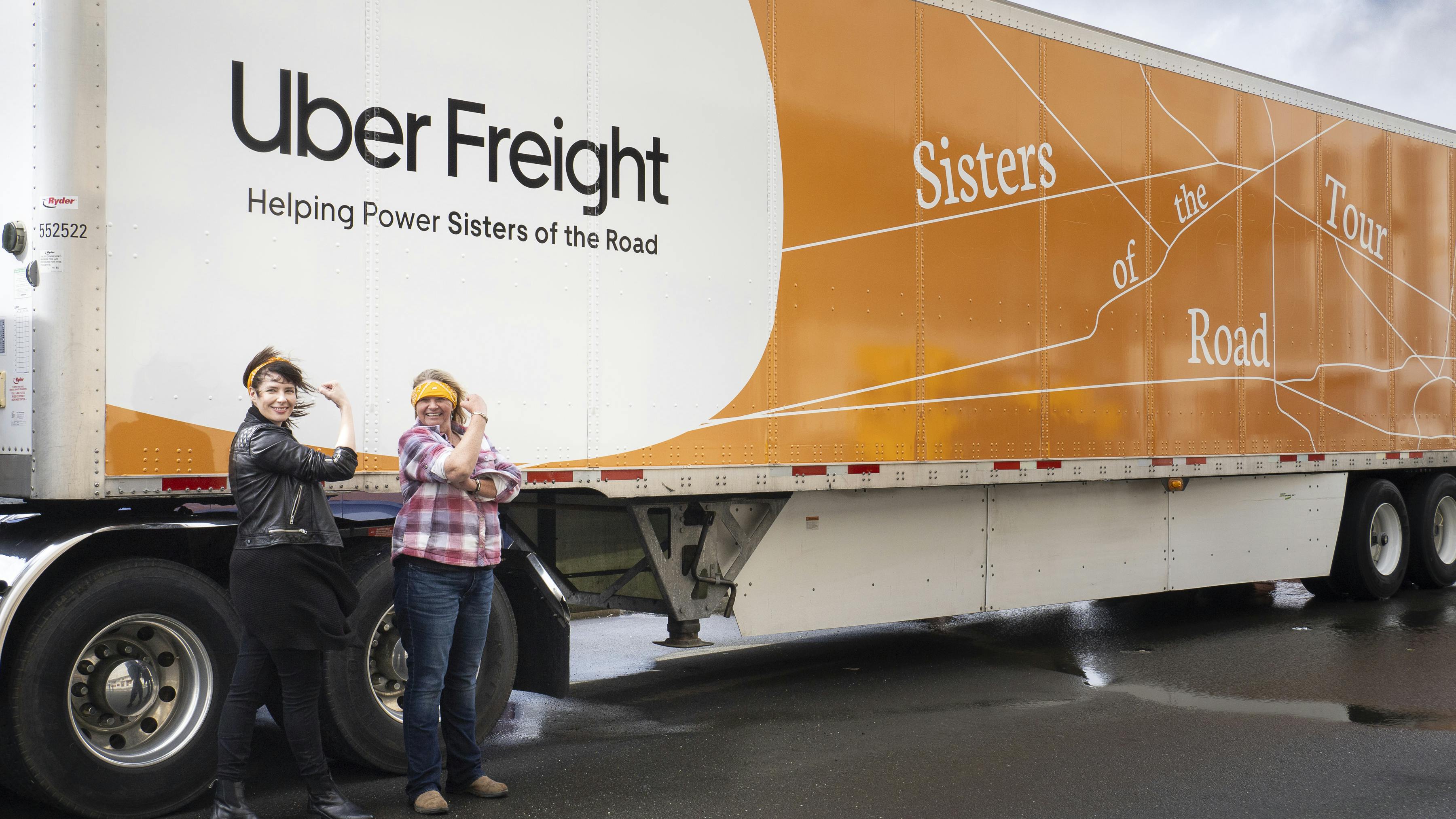 Michel and Desiderato at the Sisters of the Road tour kickoff.