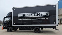 The Bollinger Motors B4, in a box truck configuration, was available for the ride-and-drive program at Work Truck Week.