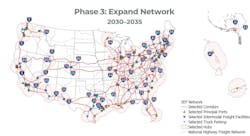 Phase 3 would expand priority hubs and corridor connections nationwide from 2030 through 2035.