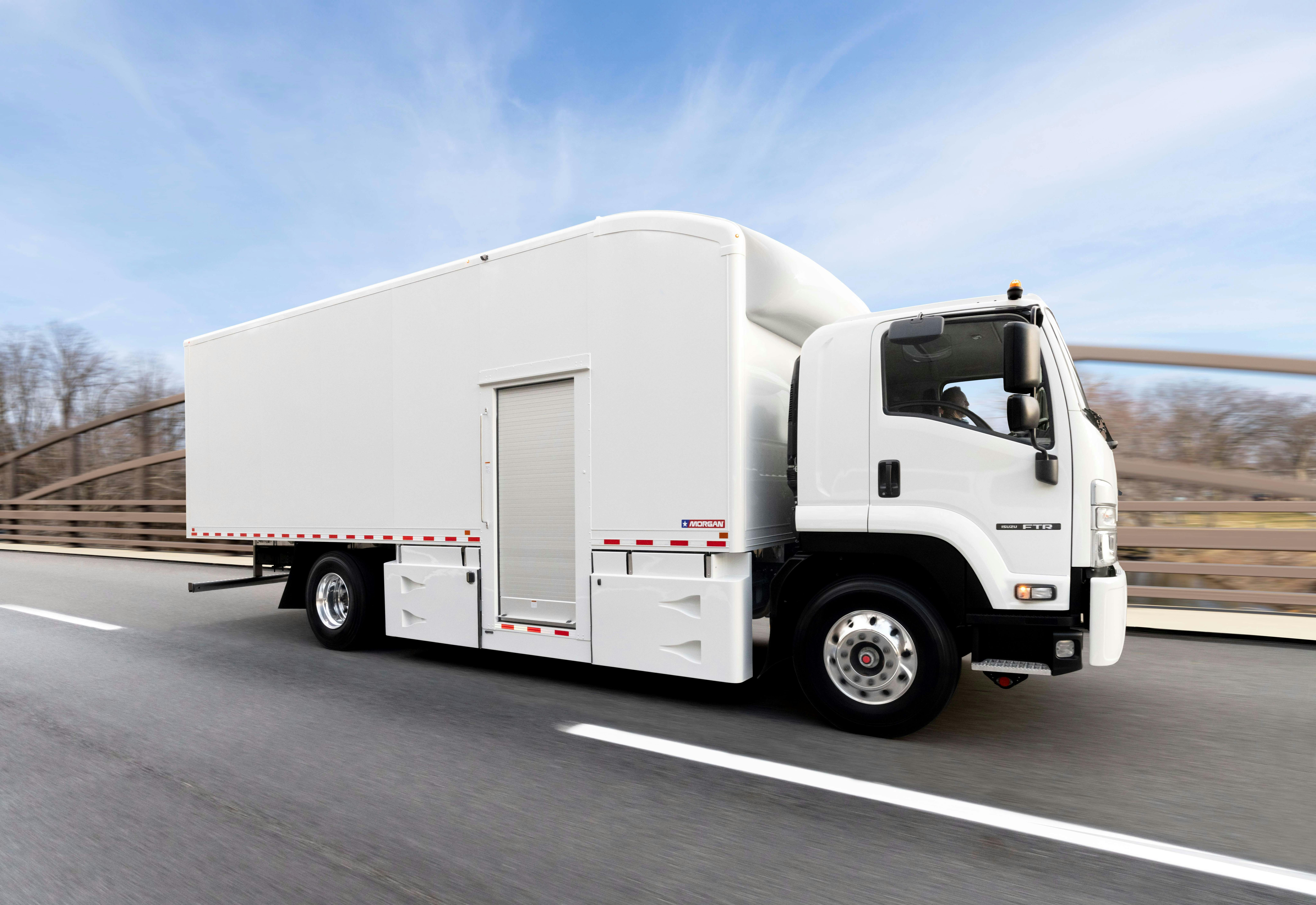 The Morgan Truck Body Project Agora concept body featured on an Isuzu FTR chassis.