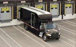 The Morgan Truck Body Project Blackjack concept body featured on an International eMV Series battery-electric chassis. The Morgan Truck Body Project Blackjack concept body featured on an International eMV Series battery-electric chassis.