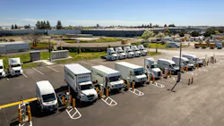 Hitachi Energy’s Grid-eMotion Fleet solution supports high-capacity charging for electric vehicles at major commercial truck depot in Stockton, California, and paves the way for sustainable transportation. Hitachi Energy’s Grid-eMotion Fleet solution supports high-capacity charging for electric vehicles at major commercial truck depot in Stockton, California, and paves the way for sustainable transportation.