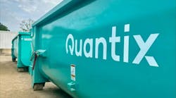 Containers in Space City's fleet of roll-off waste boxes already are receiving Quantix branding. Containers in Space City's fleet of roll-off waste boxes already are receiving Quantix branding.