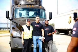Left to right is driver Tim Vogt; Southeast Regional VP Casey Smock; and Service Center Manager Damion Upton Left to right is driver Tim Vogt; Southeast Regional VP Casey Smock; and Service Center Manager Damion Upton
