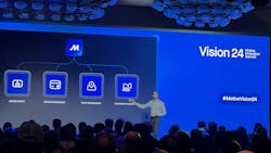 Shoaib Makani, Motive co-founder and CEO, during the Vision 24 keynote address. Shoaib Makani, Motive co-founder and CEO, during the Vision 24 keynote address.