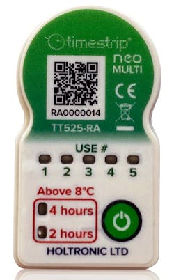 New Timestrip neo Multi multiple-use time and temperature indicator. New Timestrip neo Multi multiple-use time and temperature indicator.