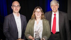FleetOwner Editor-in-Chief Josh Fisher, left, New South Express fleet safety manager Danielle Siecienski, and Gary Petty, CEO of National Private Truck Council. Siecienski was the 2024 top graduate of NPTC's Certified Transporation Professional program. FleetOwner Editor-in-Chief Josh Fisher, left, New South Express fleet safety manager Danielle Siecienski, and Gary Petty, CEO of National Private Truck Council. Siecienski was the 2024 top graduate of NPTC's Certified Transporation Professional program.