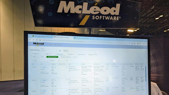 McLeod Software showcases its LoadMaster solution for private fleets during the National Private Truck Council's 2024 convention in Orlando, Florida.