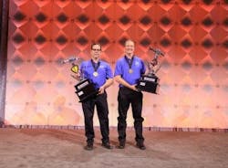 Left to right: Dan Myers, Roberts Truck Center; Thomas Pianalto, Rush Truck Centers. Left to right: Dan Myers, Roberts Truck Center; Thomas Pianalto, Rush Truck Centers.