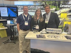 Drivewyze showcased its Smart Roadways technology, which state transportation agencies can use to issue in-cab safety alerts to commercial truck drivers on upcoming road hazards.