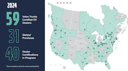 Volvo Trucks adds 10 new locations to certified EV dealership network across North America