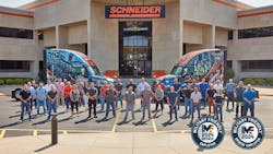 Schneider has a long history of supporting veterans, dating back to its founder, Al Schneider, who was a longtime member of the National Guard. Schneider has a long history of supporting veterans, dating back to its founder, Al Schneider, who was a longtime member of the National Guard.