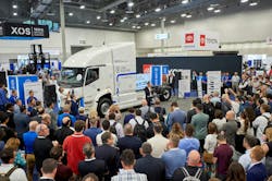 Lion Electric Company unveiled the Lion8 Tractor, an electric Class 8 truck, during ACT Expo. Lion Electric Company unveiled the Lion8 Tractor, an electric Class 8 truck, during ACT Expo.