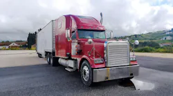 semi truck idling