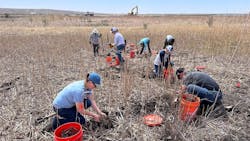 On Earth Day 2024, volunteers from Chevron planted native salt grass at the Bitter Lake National Wildlife Refuge to help support water and soil conservation within the Pecos watershed. On Earth Day 2024, volunteers from Chevron planted native salt grass at the Bitter Lake National Wildlife Refuge to help support water and soil conservation within the Pecos watershed.