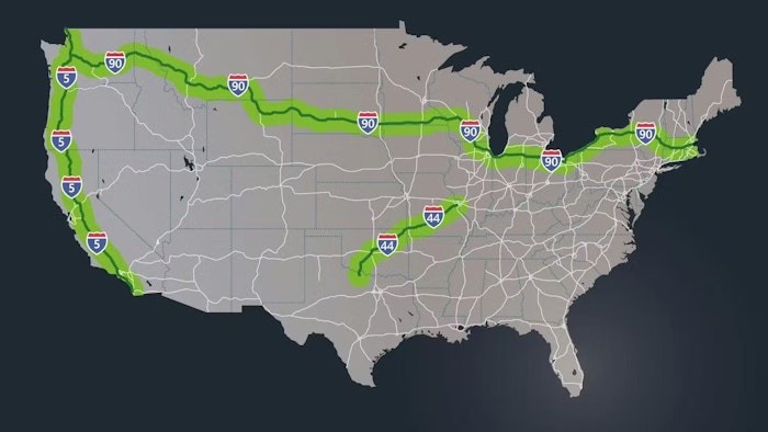 Interstate 5, I-44, and I-90 were ranked the three best interstates for truck drivers to find safe places to park, truck stops, and fuel.